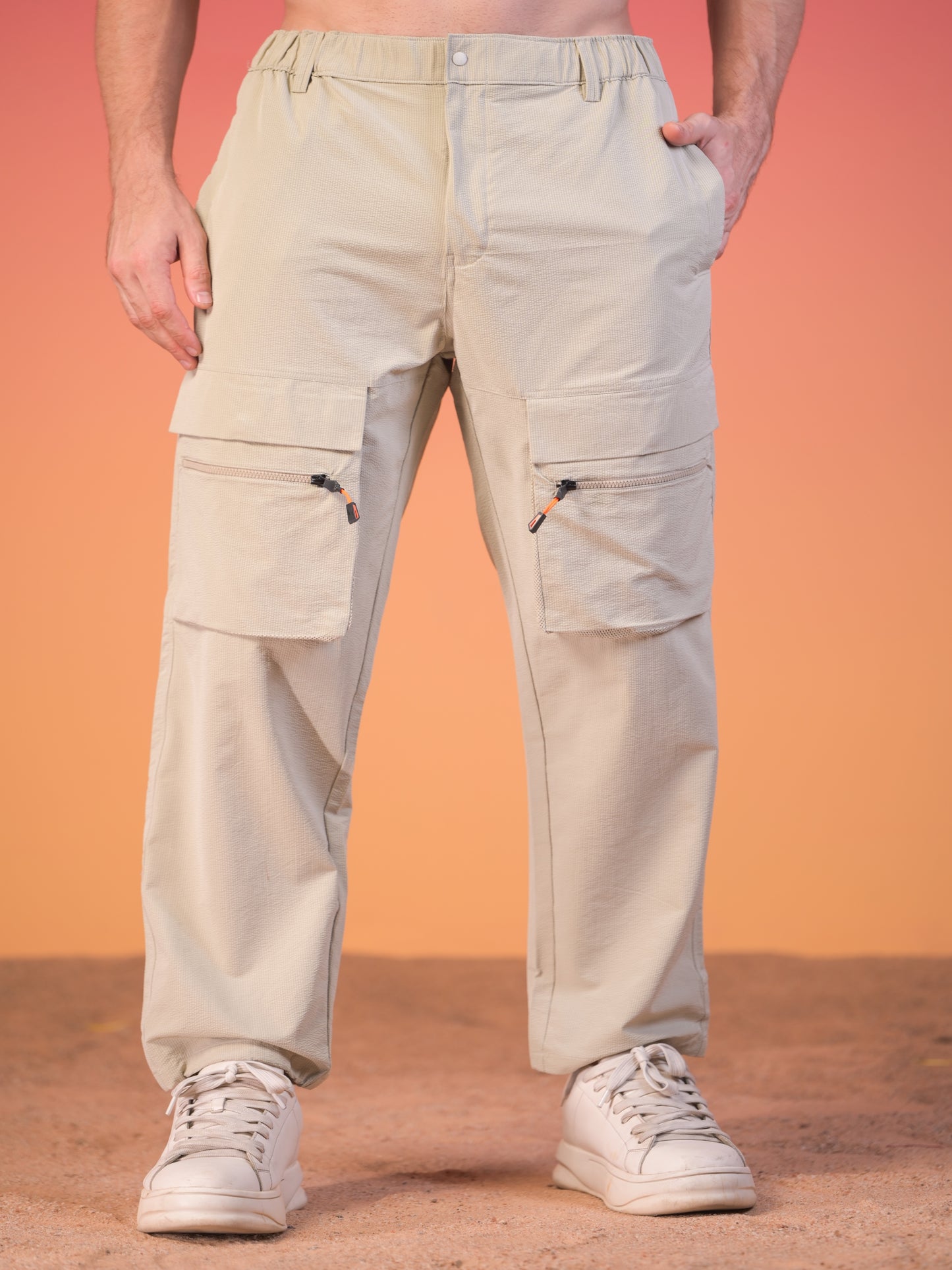 Men’s Soft Polyester Cargo Pants