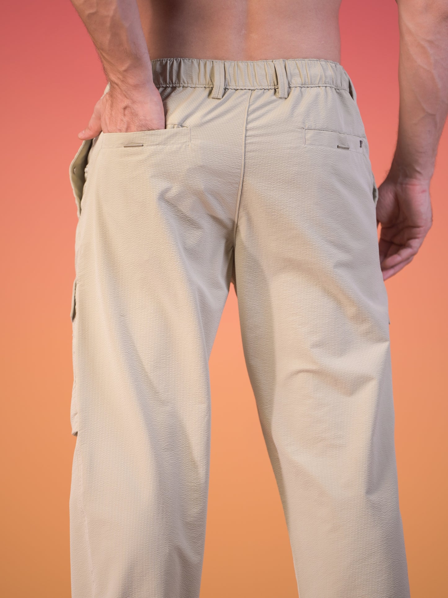 Men’s Soft Polyester Cargo Pants