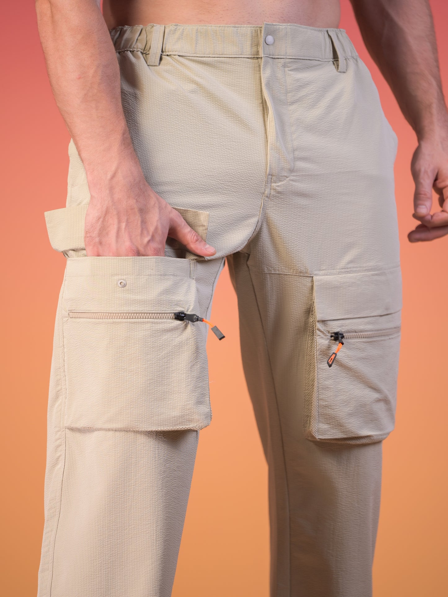 Men’s Soft Polyester Cargo Pants