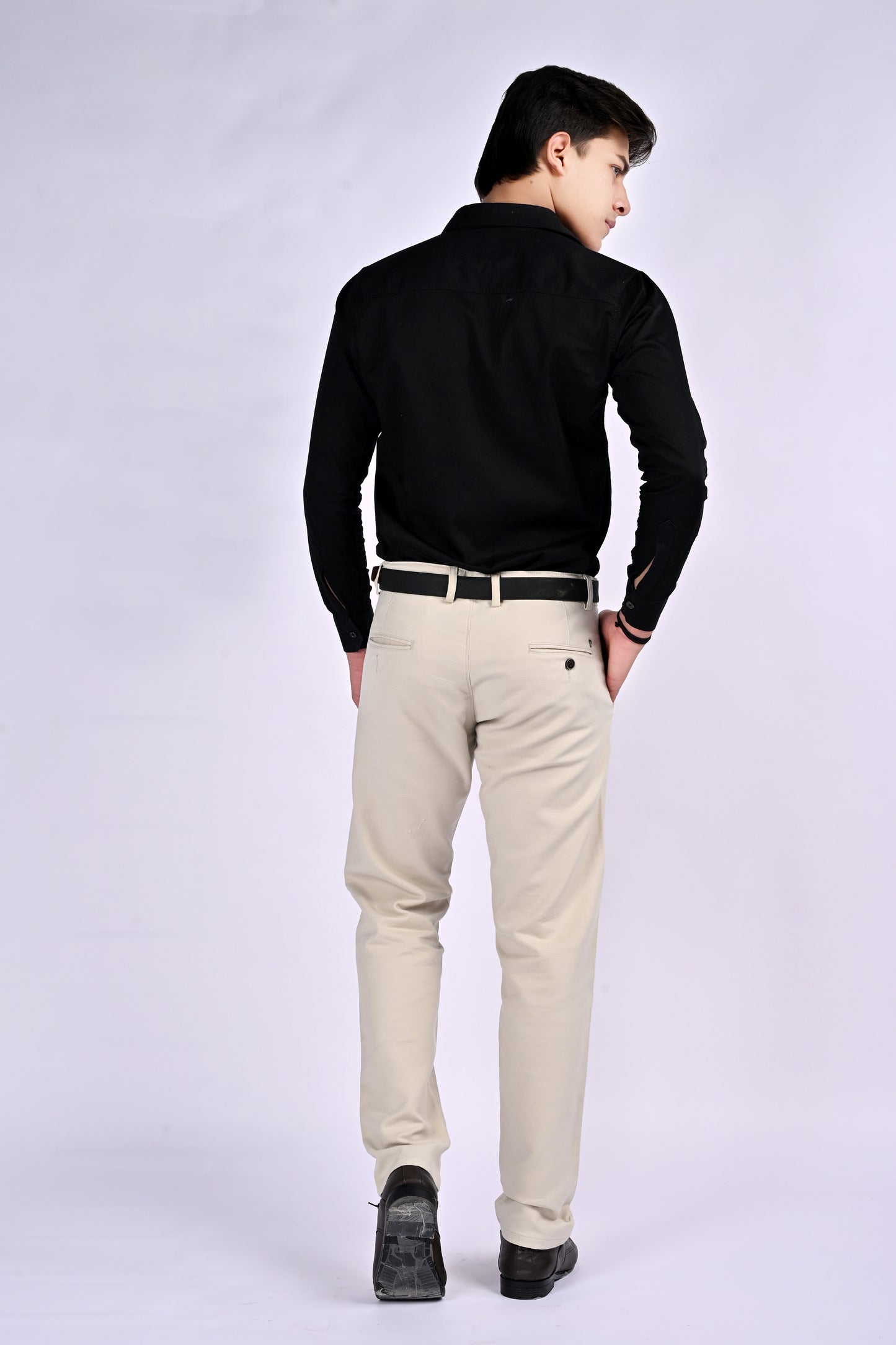 NextGen FlexTailor Smart Casual Cotton-Stretch Cream Chinos