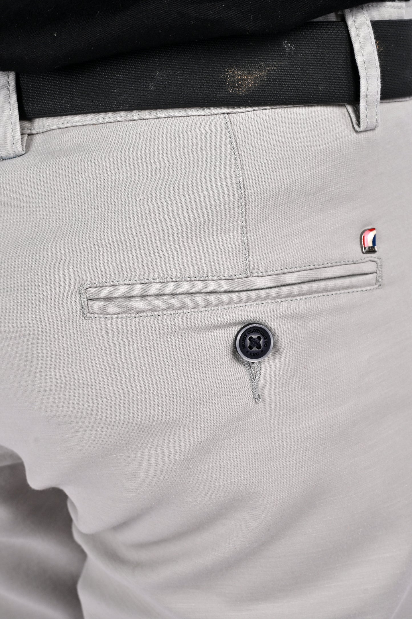 NextGen FlexTailor Smart Casual Cotton-Stretch Silver Chinos