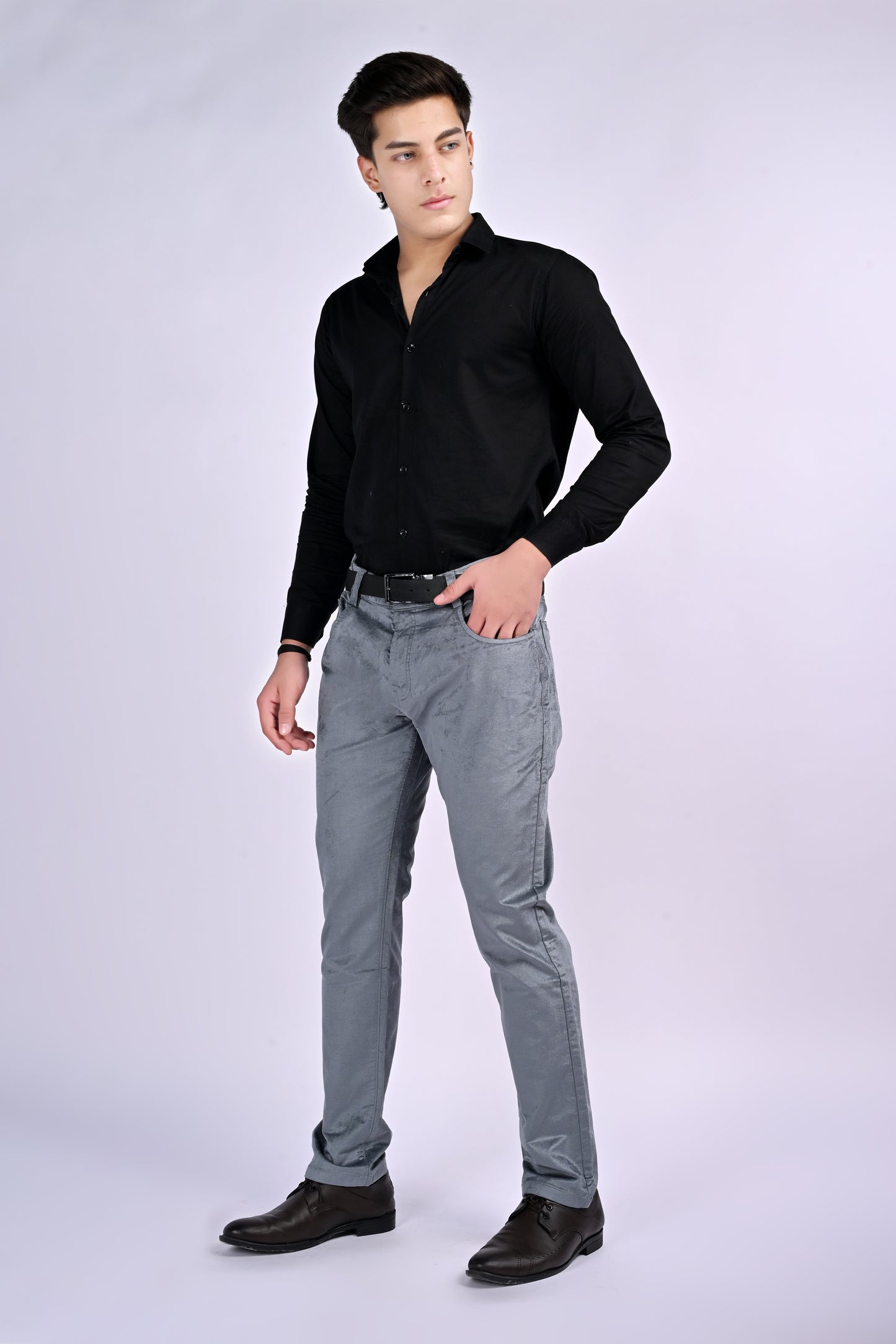 EliteSoft™ Premium Corduroy Grey Trousers – Winter Luxe Edition