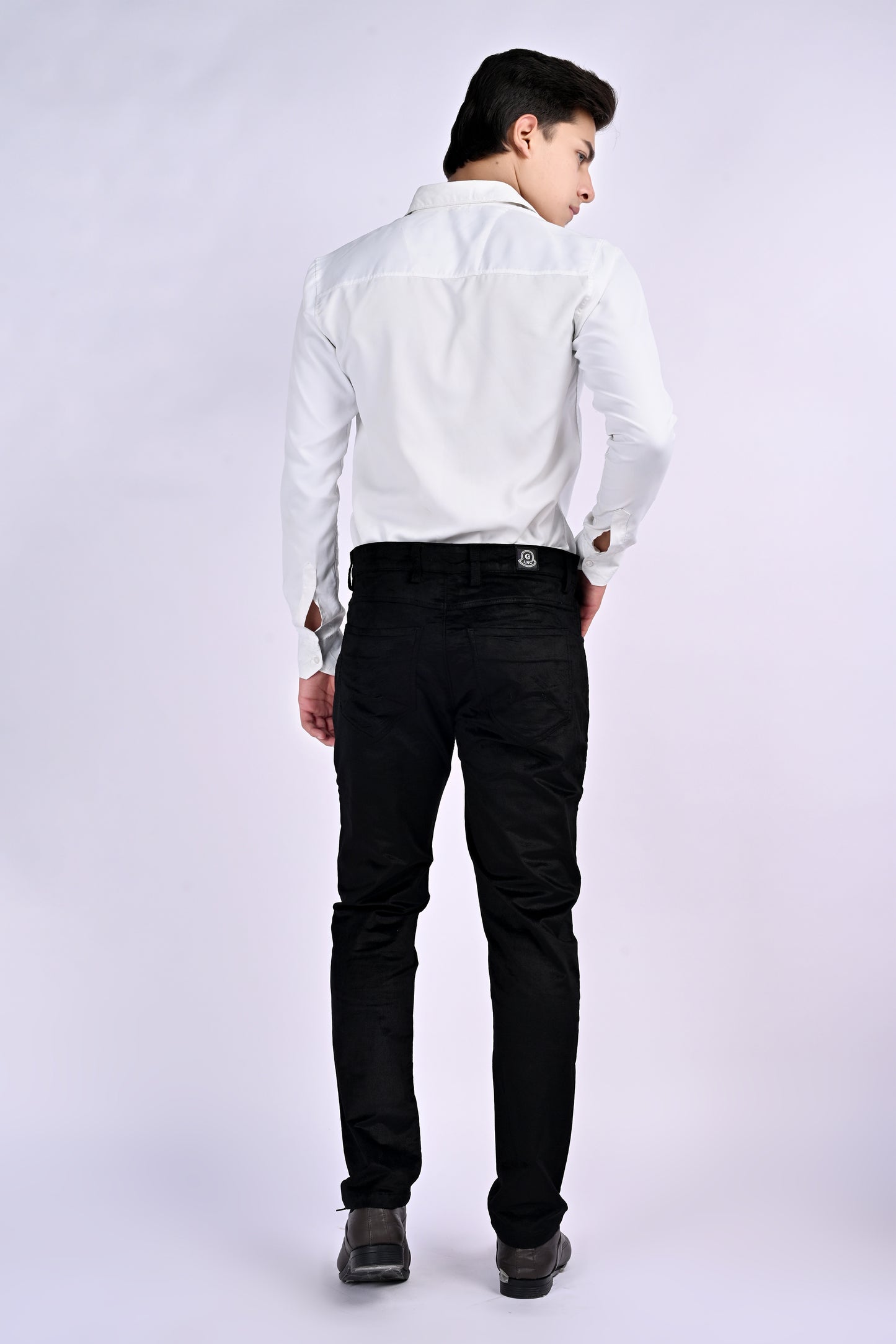 EliteSoft™ Premium Corduroy Black Trousers – Winter Luxe Edition