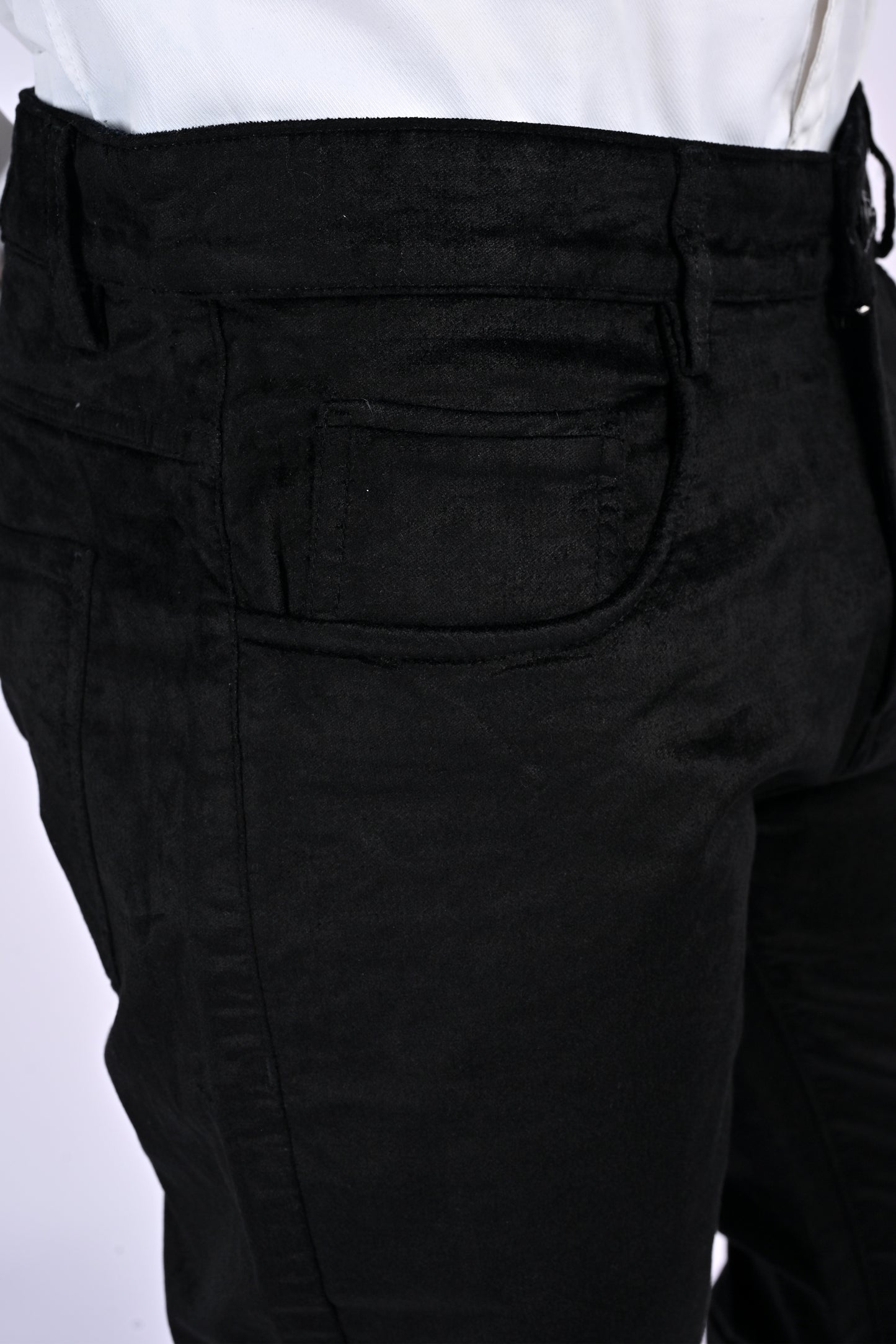 EliteSoft™ Premium Corduroy Black Trousers – Winter Luxe Edition