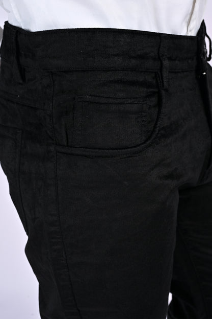 EliteSoft™ Premium Corduroy Black Trousers – Winter Luxe Edition