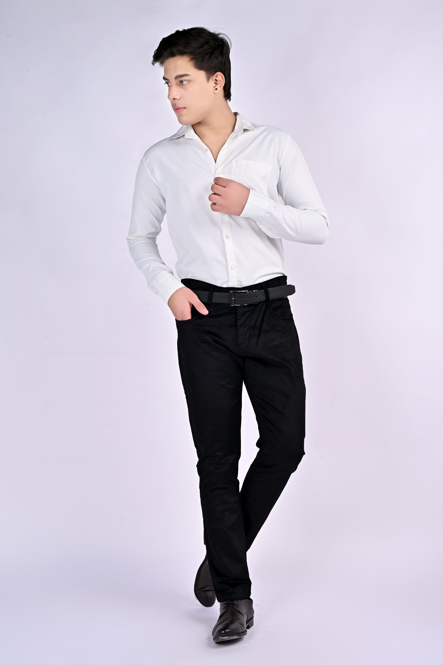 EliteSoft™ Premium Corduroy Black Trousers – Winter Luxe Edition