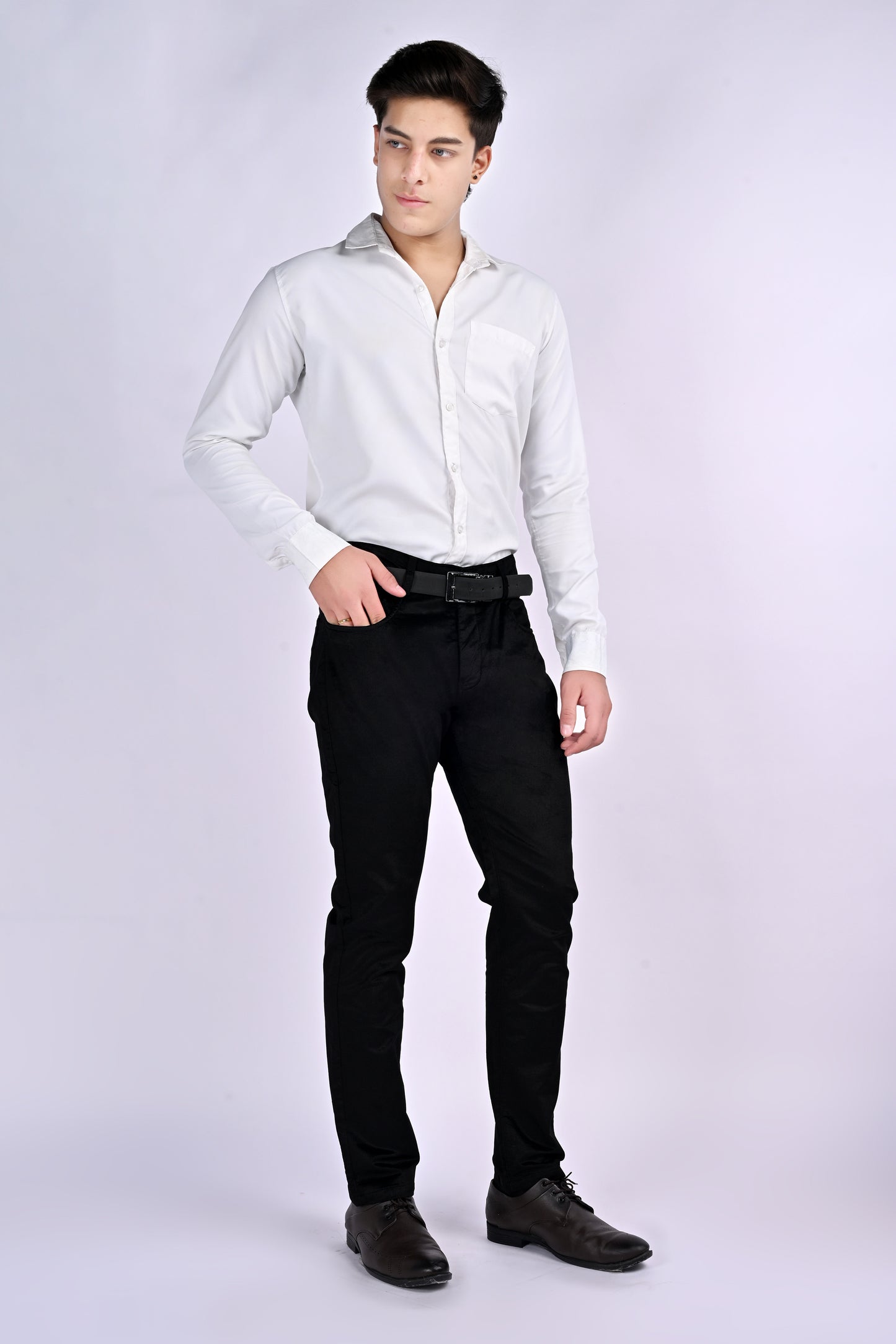 EliteSoft™ Premium Corduroy Black Trousers – Winter Luxe Edition