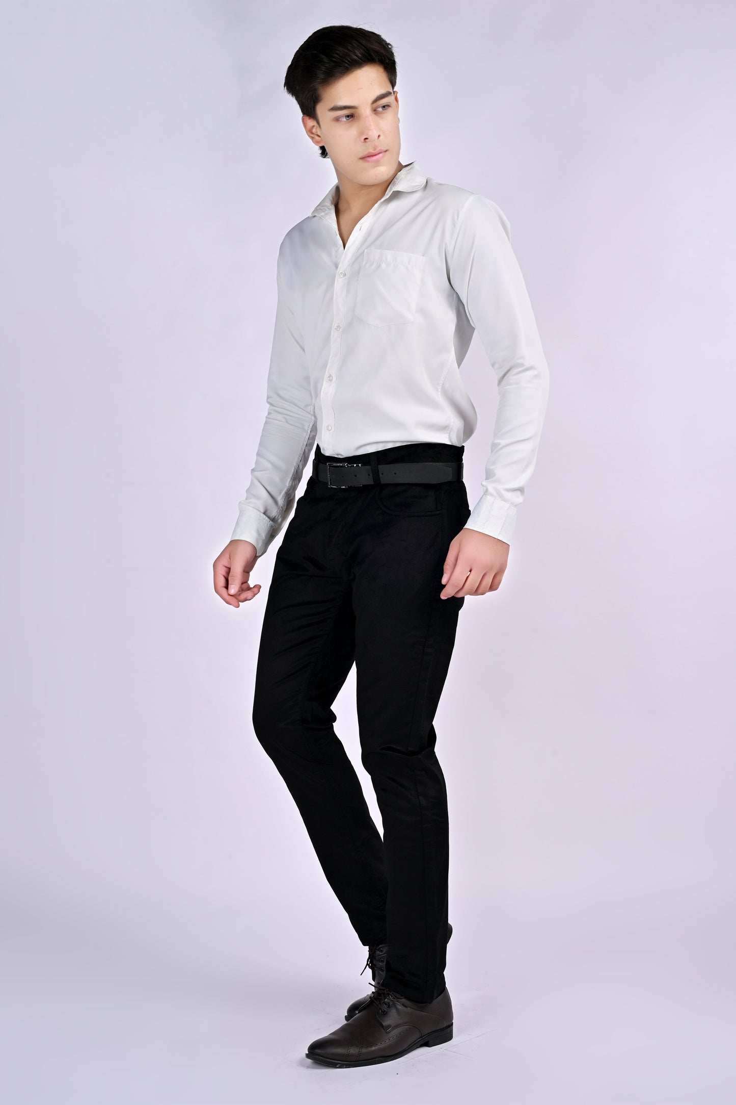 EliteSoft™ Premium Corduroy Black Trousers – Winter Luxe Edition