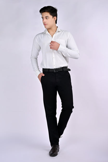 NextGen FlexTailor Smart Casual Cotton-Stretch Black Chinos