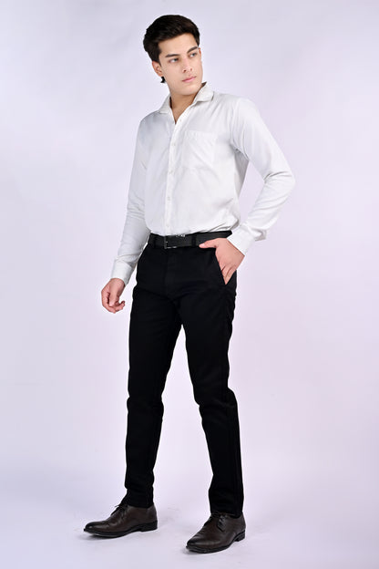 NextGen FlexTailor Smart Casual Cotton-Stretch Black Chinos