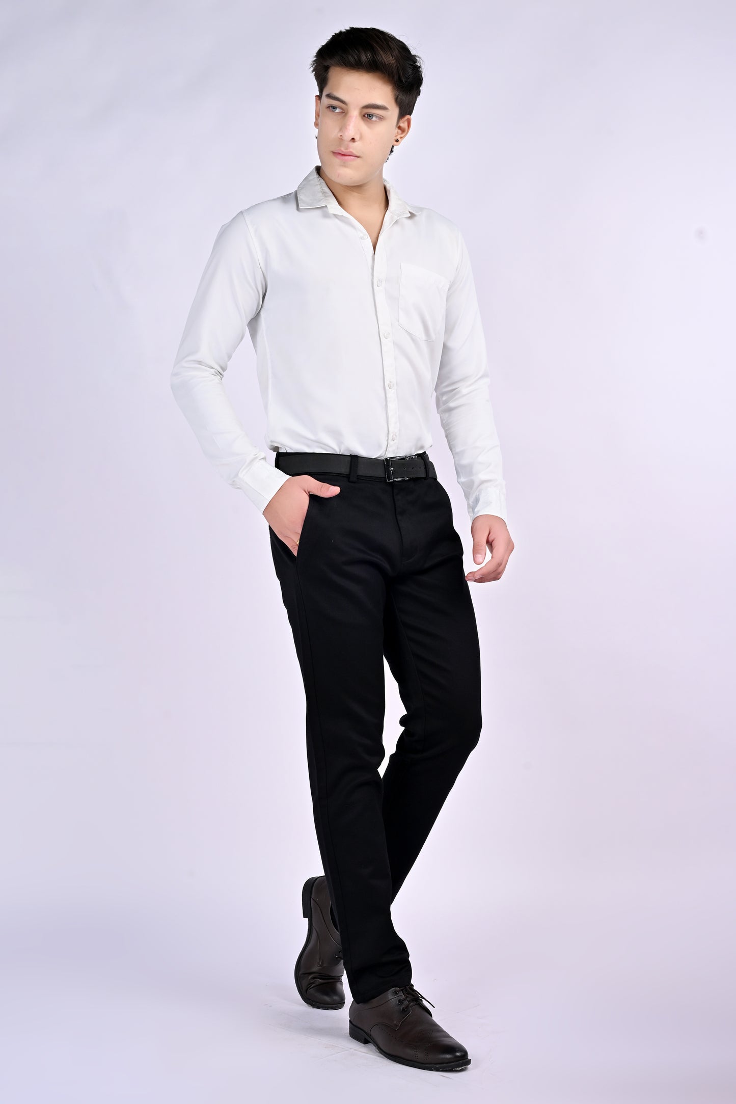 NextGen FlexTailor Smart Casual Cotton-Stretch Black Chinos