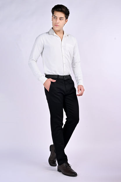 NextGen FlexTailor Smart Casual Cotton-Stretch Black Chinos