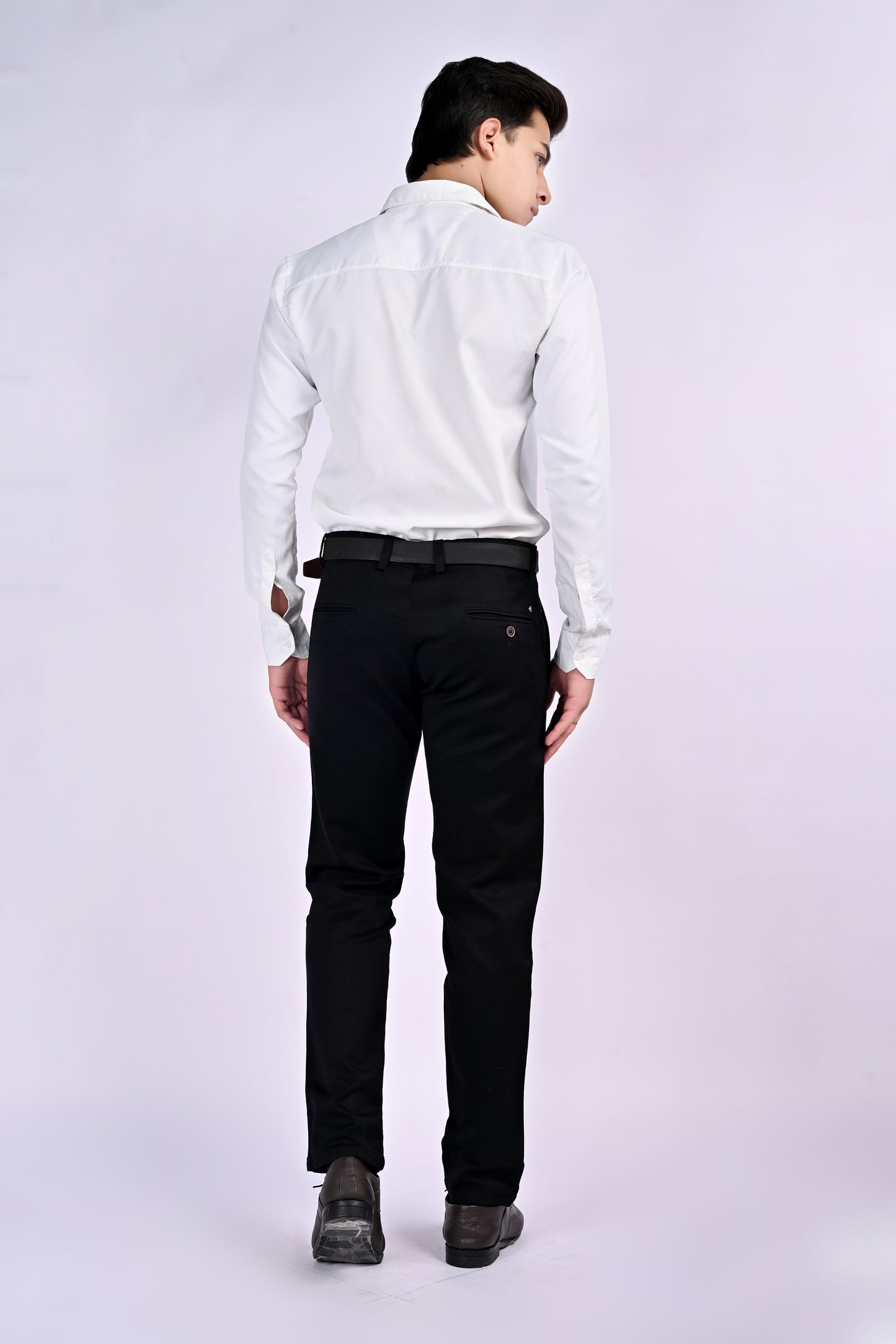 NextGen FlexTailor Smart Casual Cotton-Stretch Black Chinos