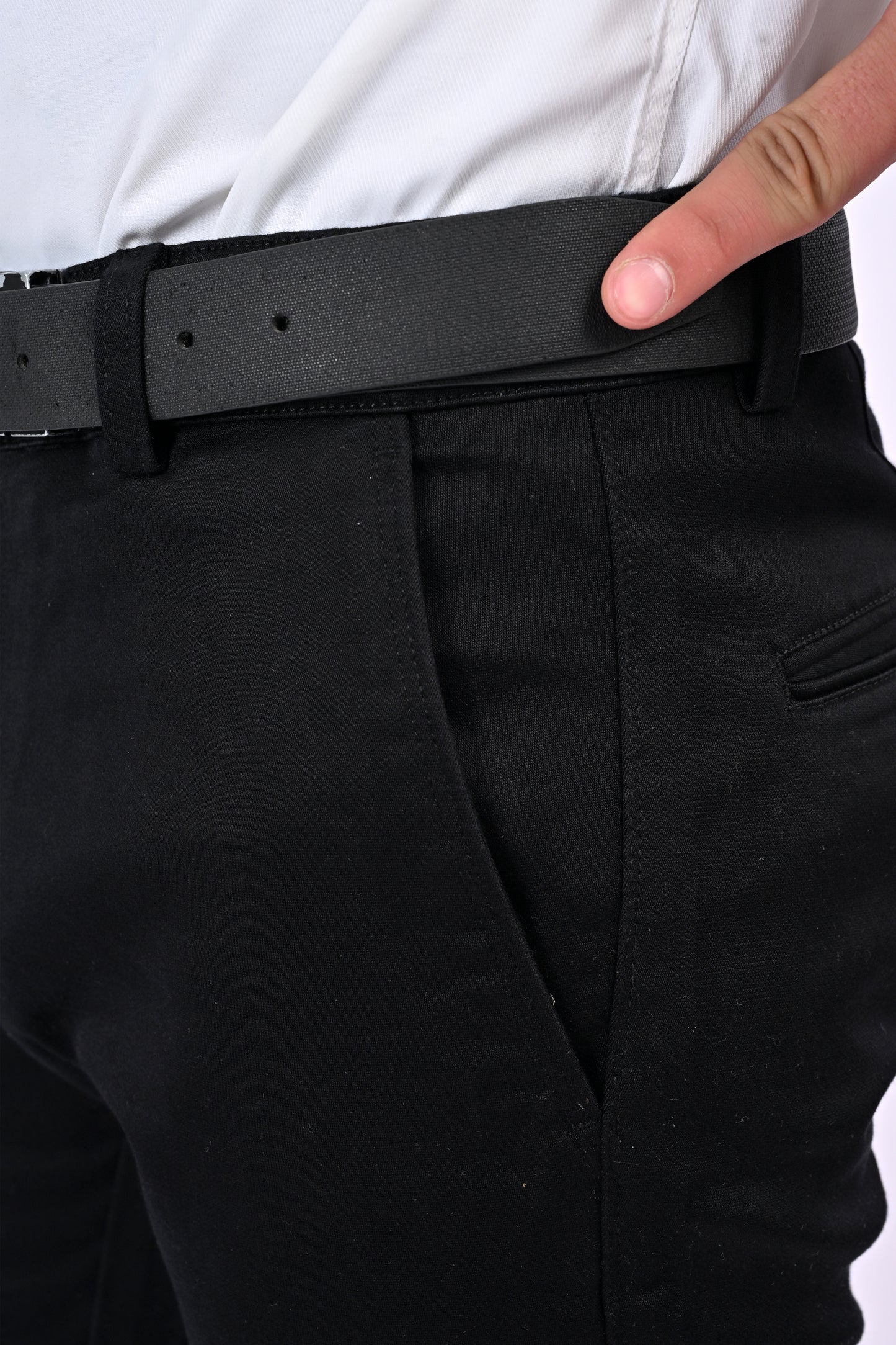 NextGen FlexTailor Smart Casual Cotton-Stretch Black Chinos