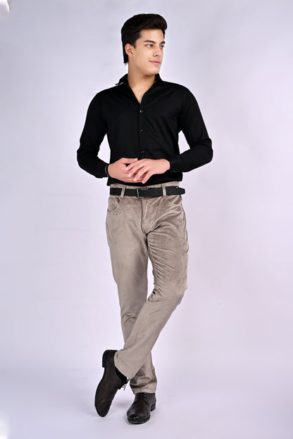 EliteSoft™ Premium Corduroy Beige Trousers – Winter Luxe Edition