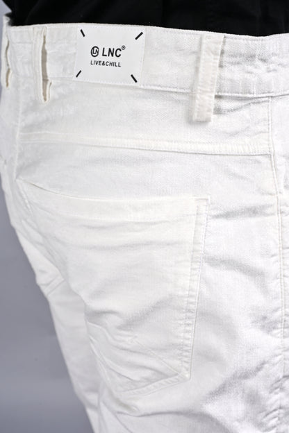 EliteSoft™ Premium Corduroy White Trousers – Winter Luxe Edition