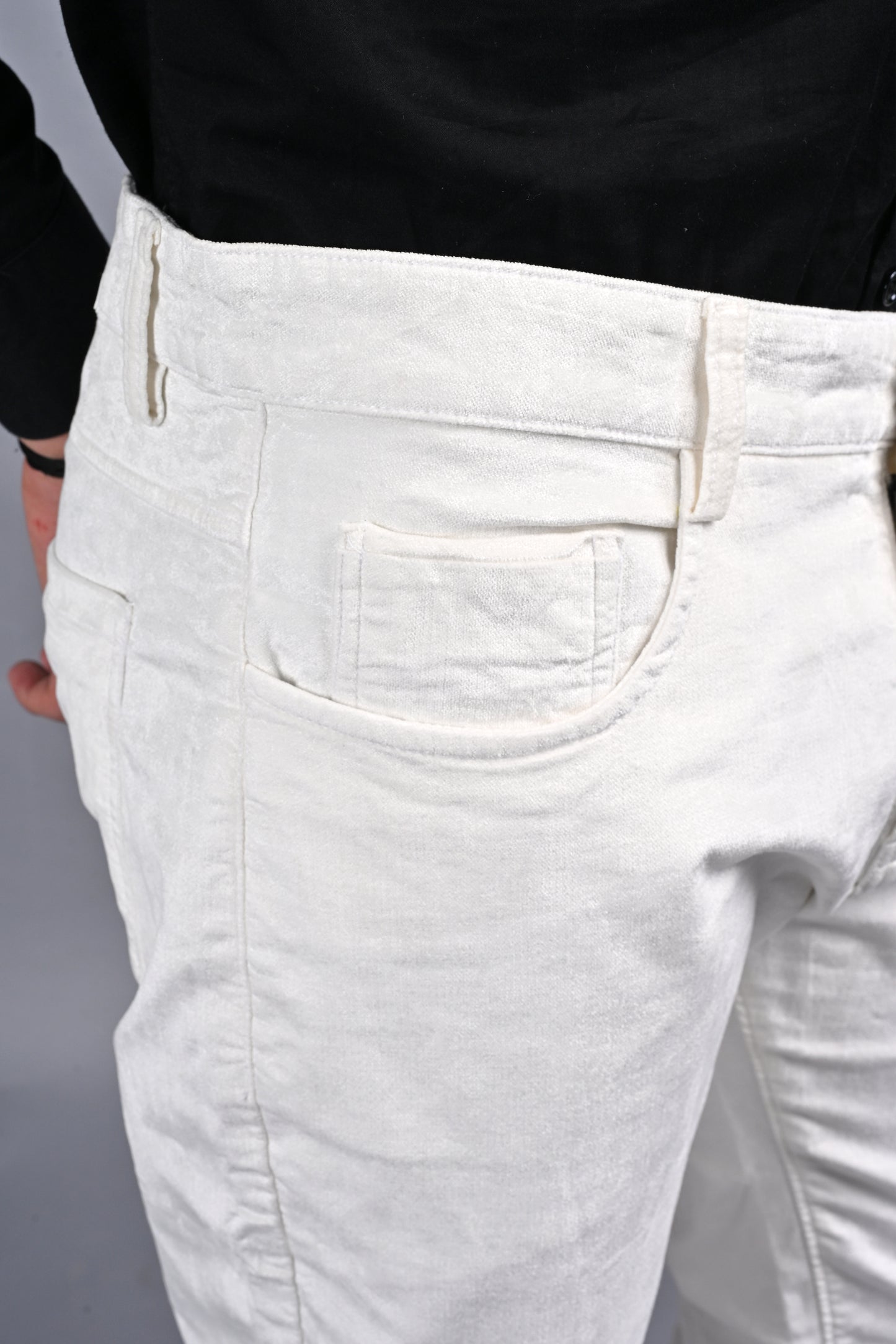 EliteSoft™ Premium Corduroy White Trousers – Winter Luxe Edition