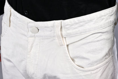 EliteSoft™ Premium Corduroy White Trousers – Winter Luxe Edition