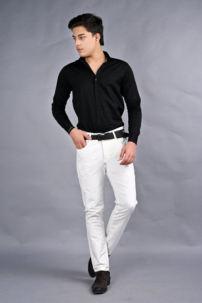 EliteSoft™ Premium Corduroy White Trousers – Winter Luxe Edition
