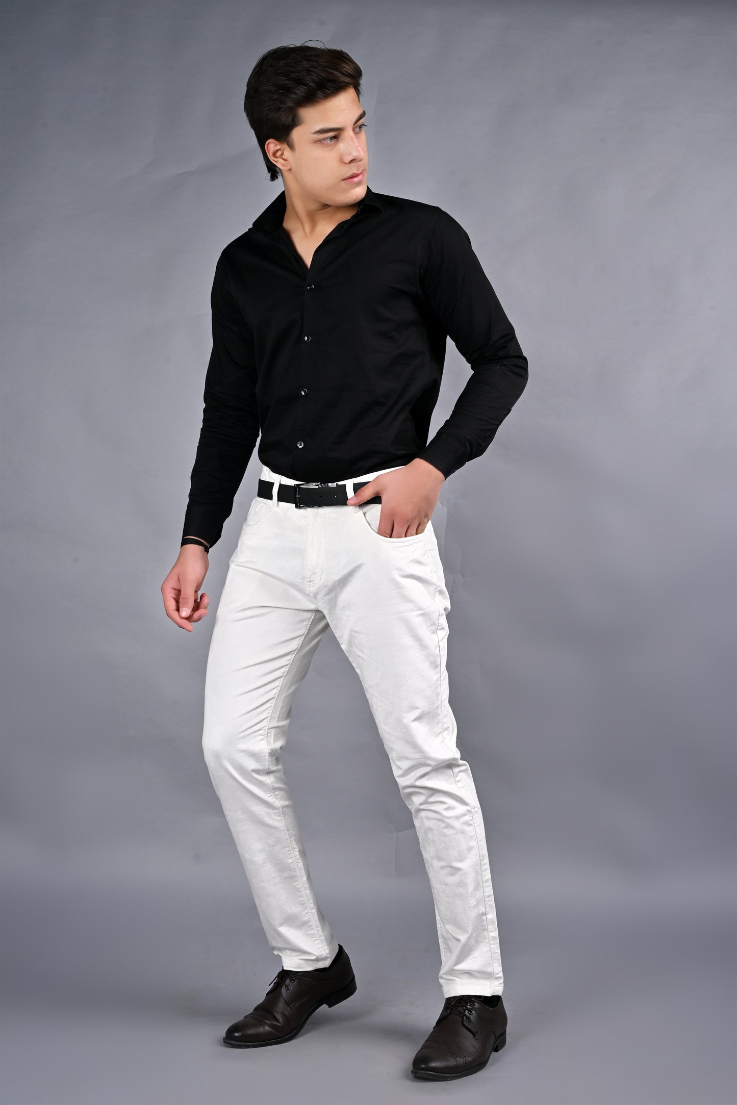 EliteSoft™ Premium Corduroy White Trousers – Winter Luxe Edition