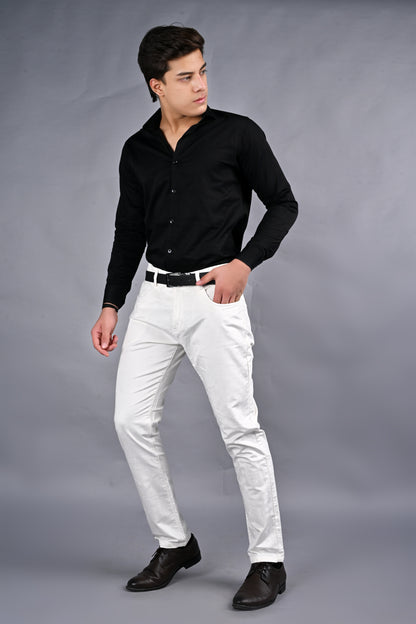 EliteSoft™ Premium Corduroy White Trousers – Winter Luxe Edition