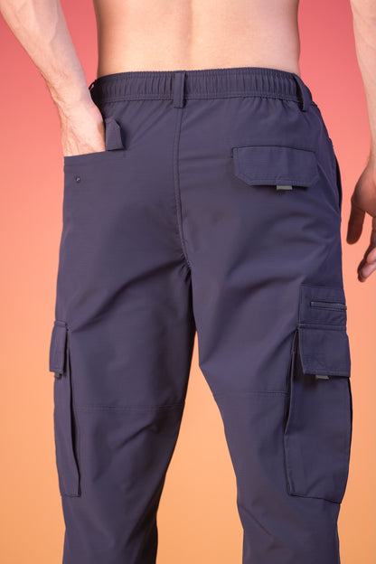 Men’s Soft Polyester Cargo Pants Navy