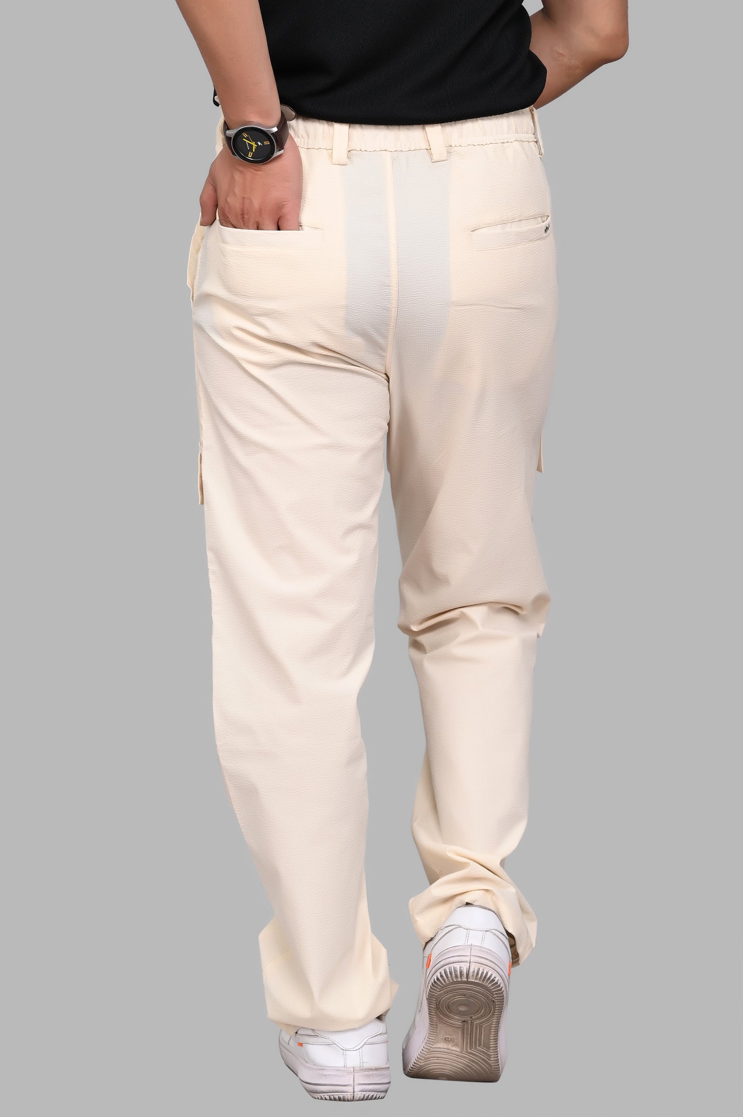 Wide-Leg Cargo Trousers